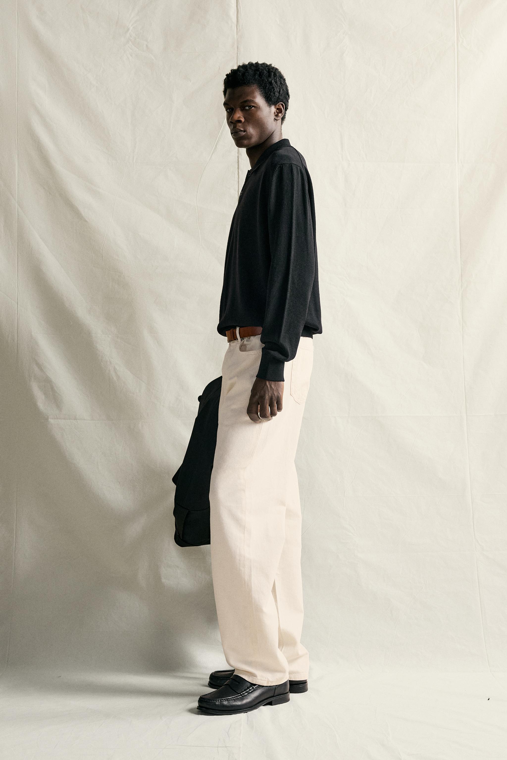 100% WOOL KNIT POLO SHIRT